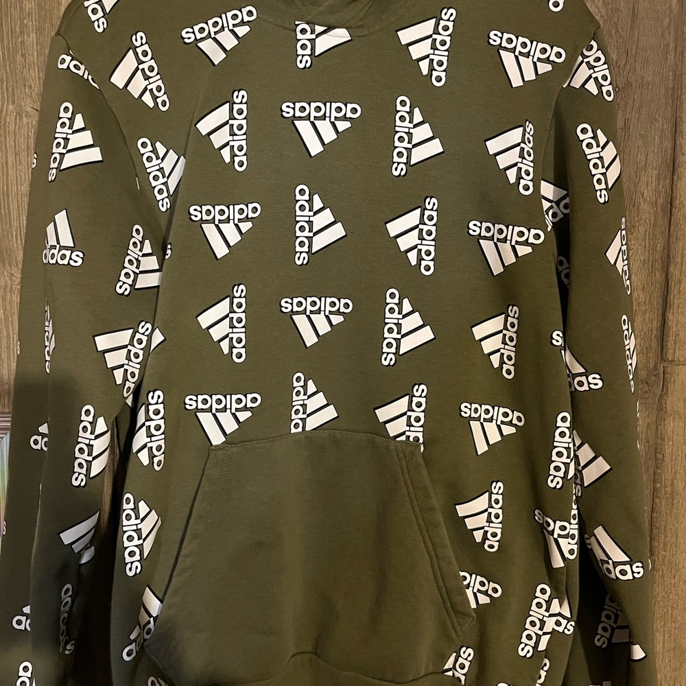 Adidas Olive Green Hoodie